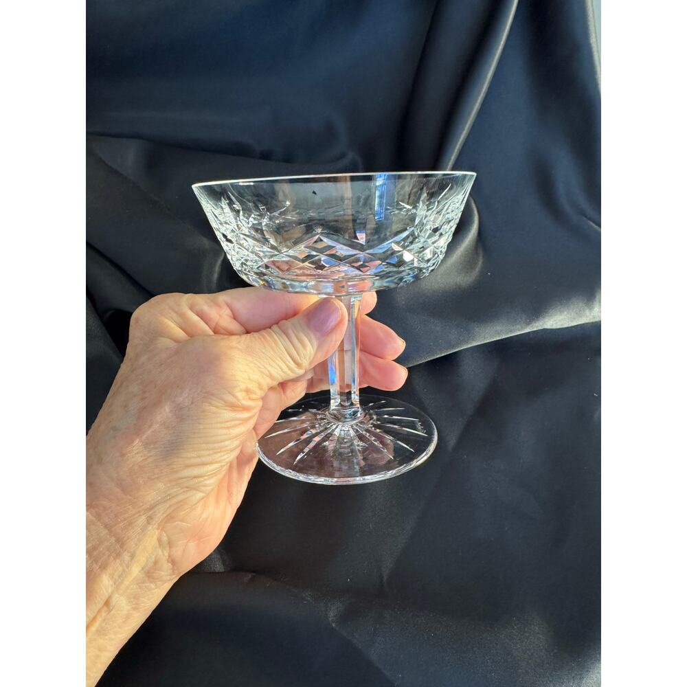 Waterford Irish Cut Crystal Lismore Champagne Coupe Dessert Glass - Picture 6 of 10